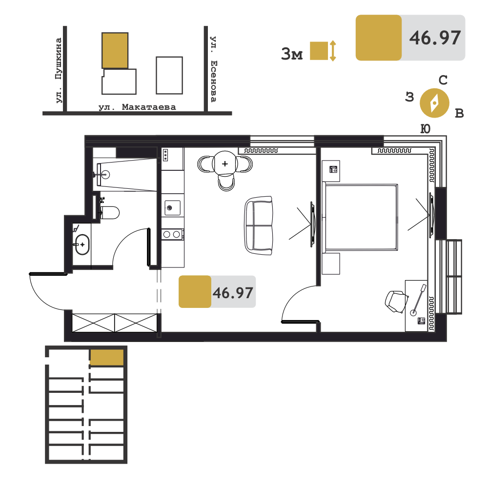 46.97 м²
